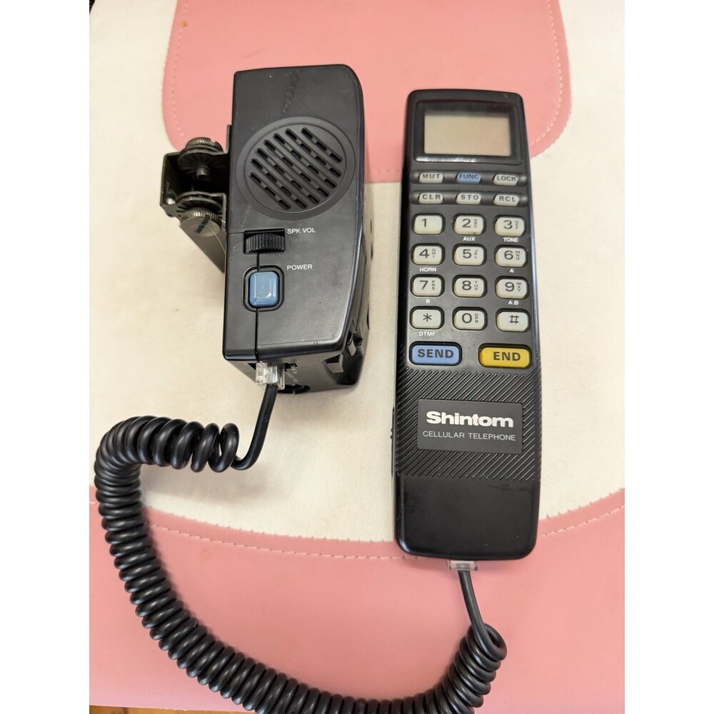 Vintage Shintom Cellular CarPhone Handset and Speaker Unit
